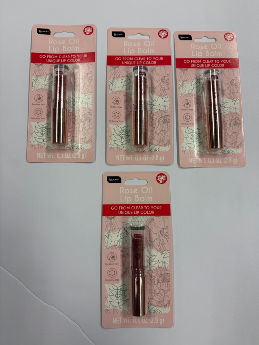 Rose Oil Lip Balm - Pink Tint Hydrating Lip Color